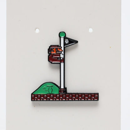 Super Mario End Game Flag Pole Enamel Pin