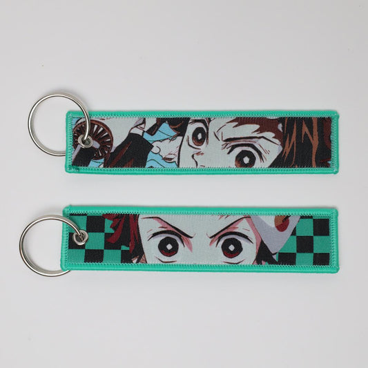 Tanjiro Kahura Demon Slayer Embroidered Keychain