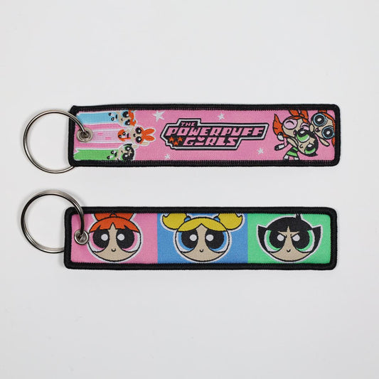 The Powerpuff Girls Embroidered Keychain
