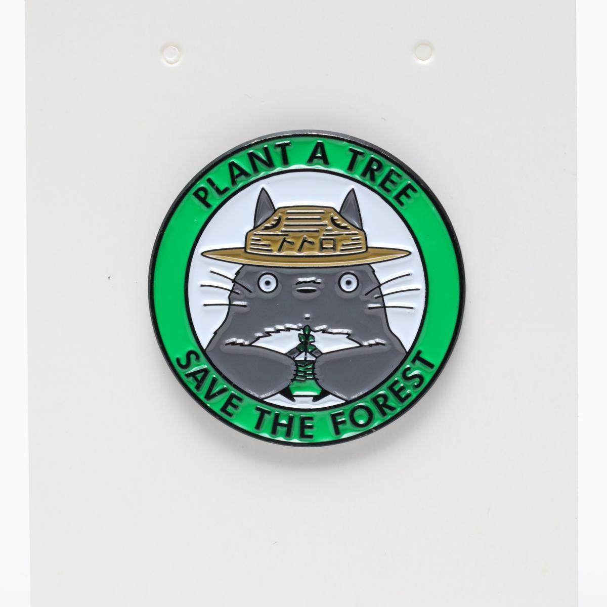 Totoro Plant A Tree Save The Forest Enamel Pin