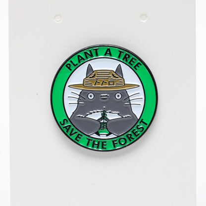 Totoro Plant A Tree Save The Forest Enamel Pin