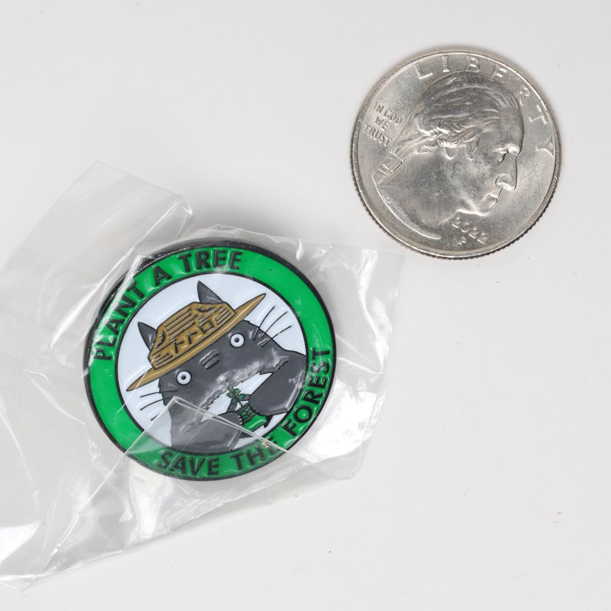 Totoro Plant A Tree Save The Forest Enamel Pin