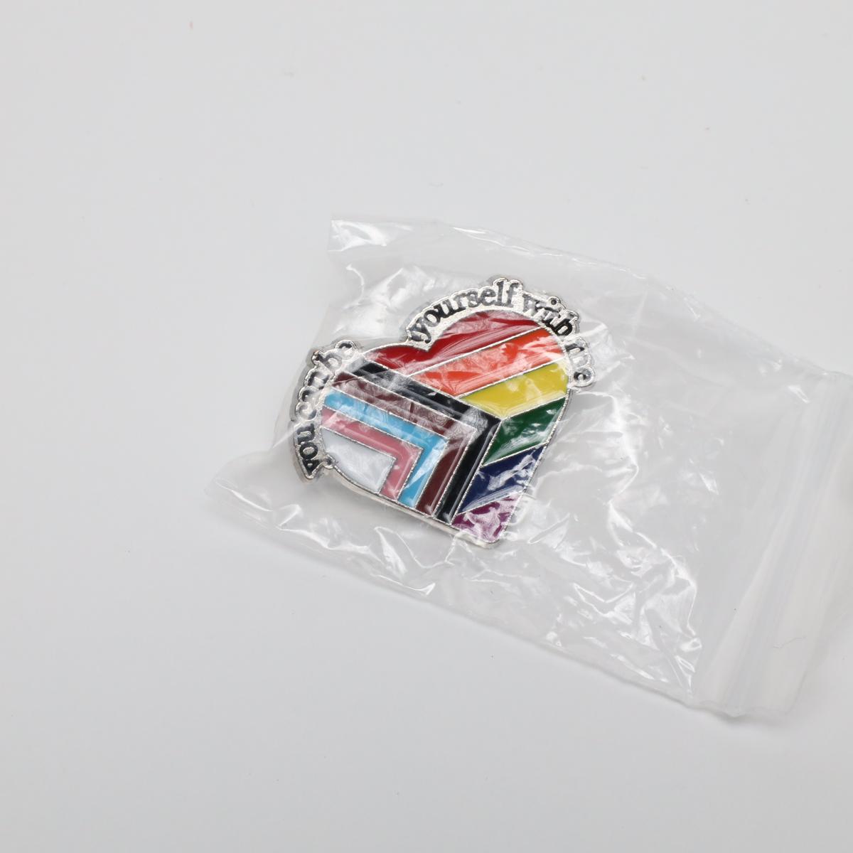 Trans LGBTQ+ Pride Heart Ally Enamel Pin
