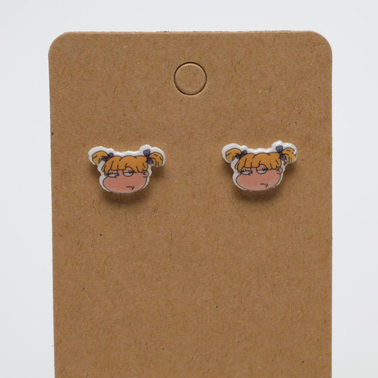Unhappy Angelica Rugrats Acrylic Stud Earrings