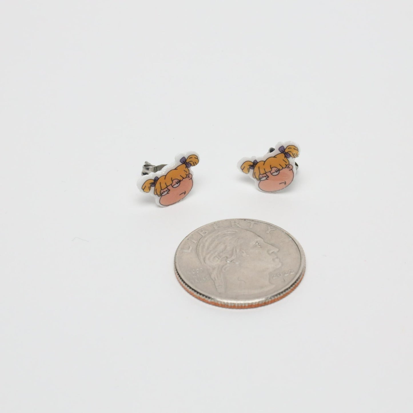 Unhappy Angelica Rugrats Acrylic Stud Earrings