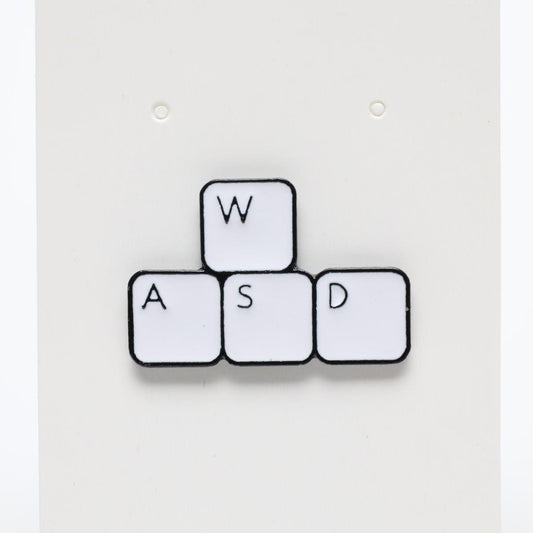 WASD PC Gamer Enamel Label Pin