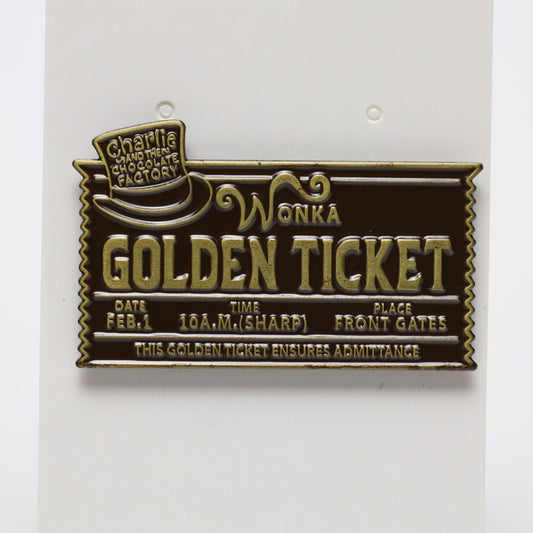 Wonka Golden Ticket Enamel Pin