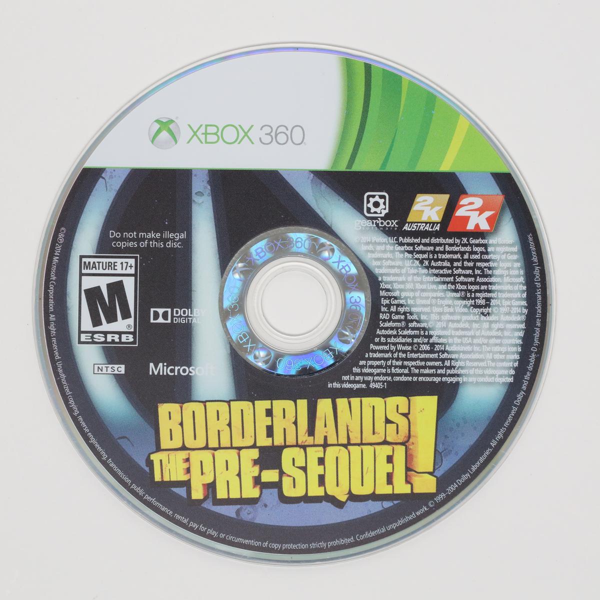 Borderlands The Pre-Sequel - Xbox 360 (Loose / Good)