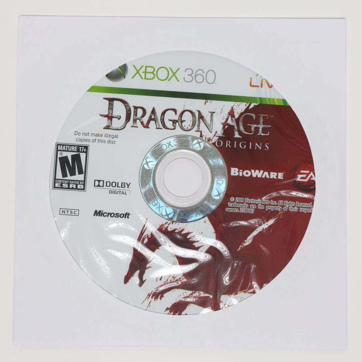 Dragon Age: Origins - Xbox 360 (Loose [Game Only] / Good)