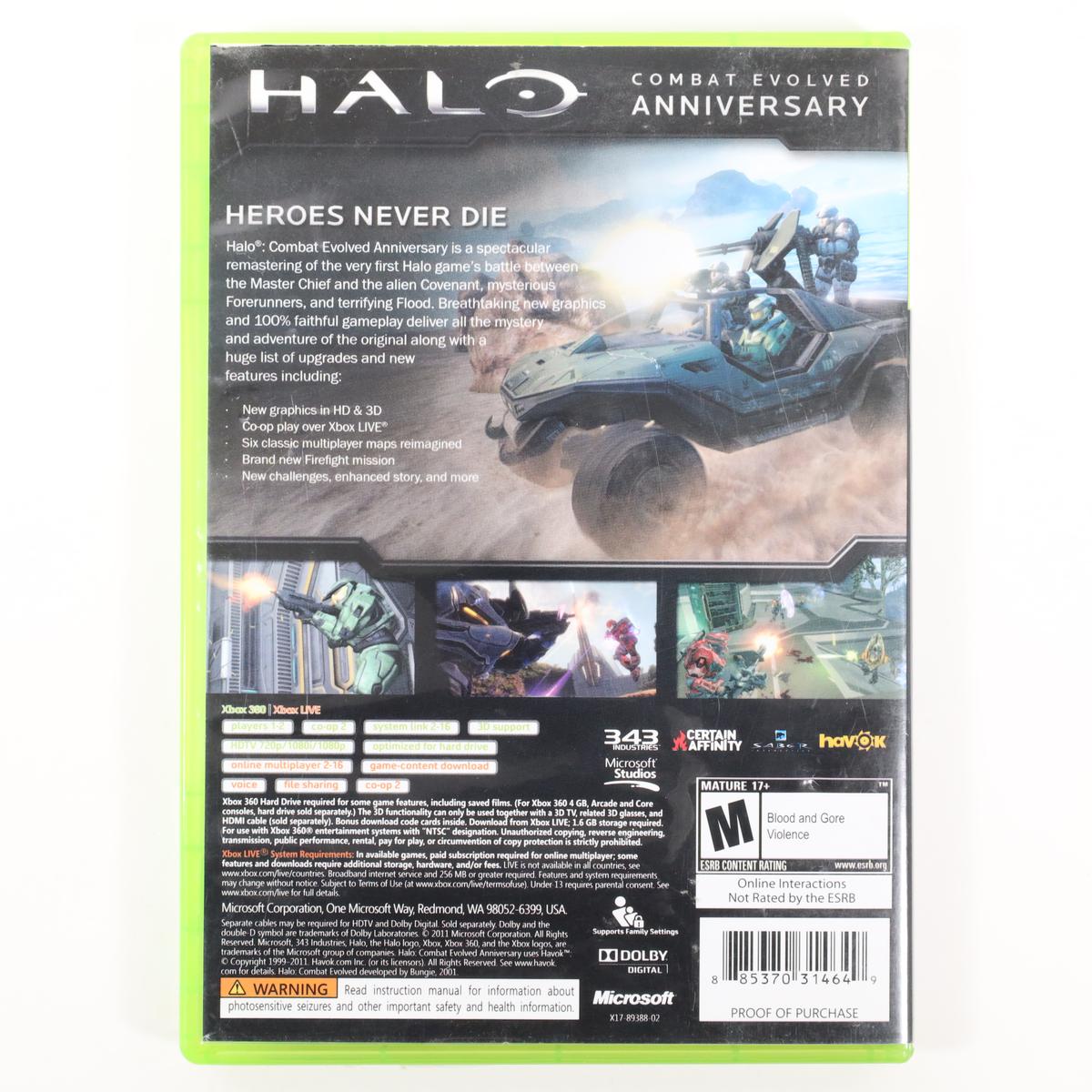 Halo: Combat Evolved Anniversary - Xbox 360 (Complete / Good)