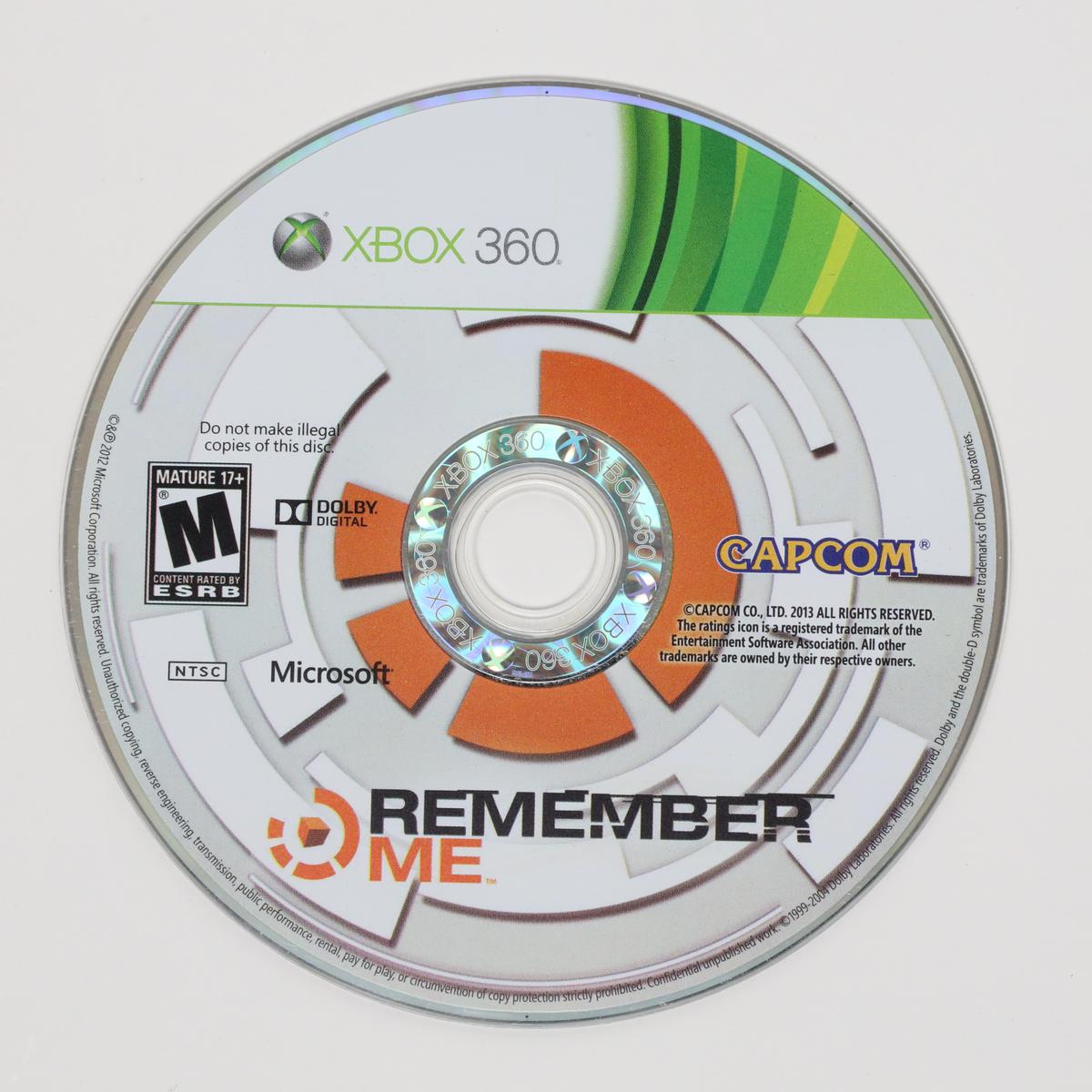 Remember Me - Xbox 360 (Loose / Good)