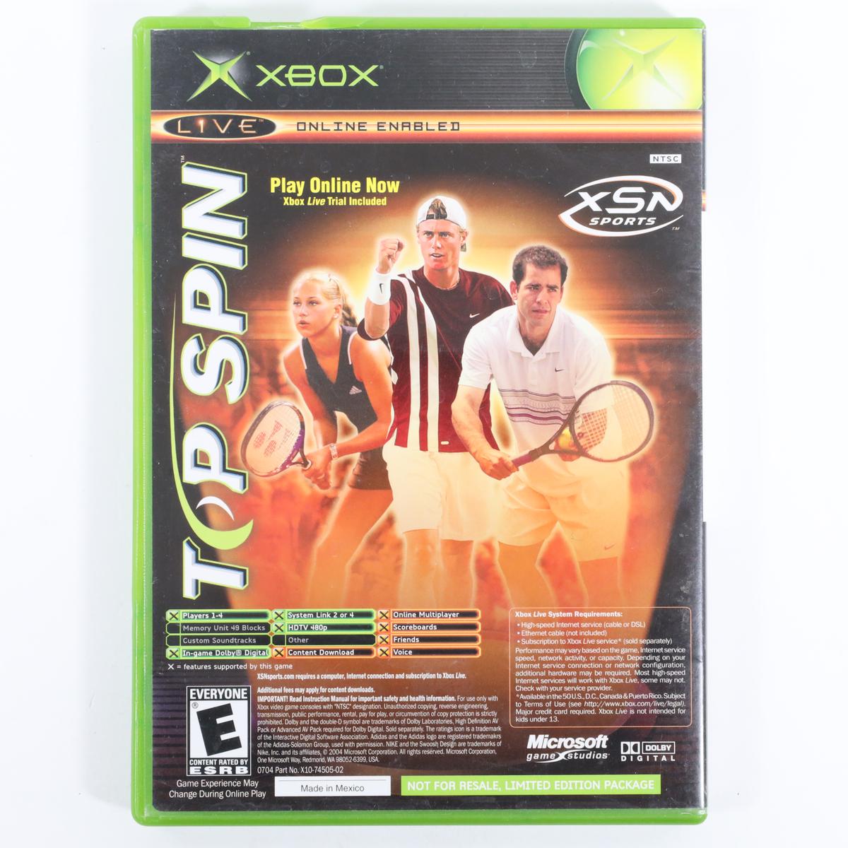 NCAA Football 2005 Top Spin Combo - Xbox (Complete / Acceptable)