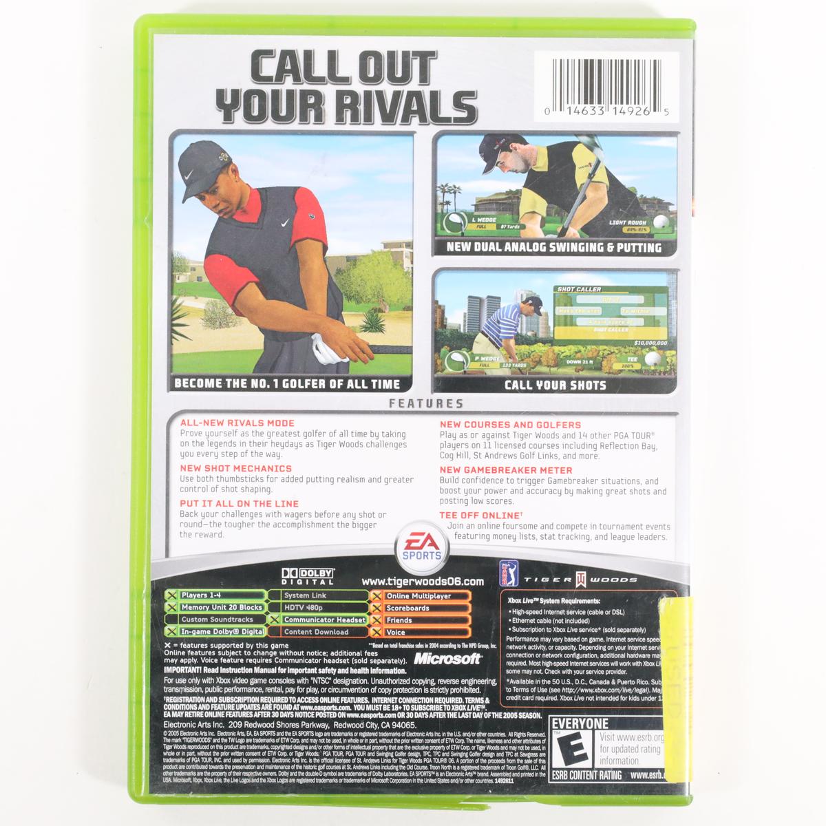 Tiger Woods 2006 - Xbox (Complete / Poor)