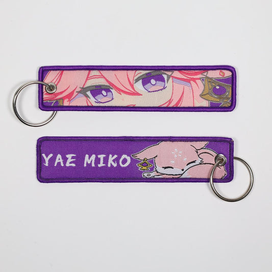 Yae Miko Embroidered Keychain