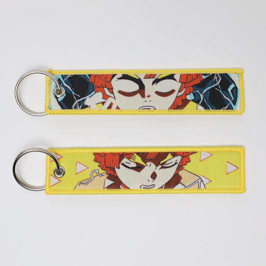 Zenitsu Agatsuma Demon Slayer Embroidered Keychain