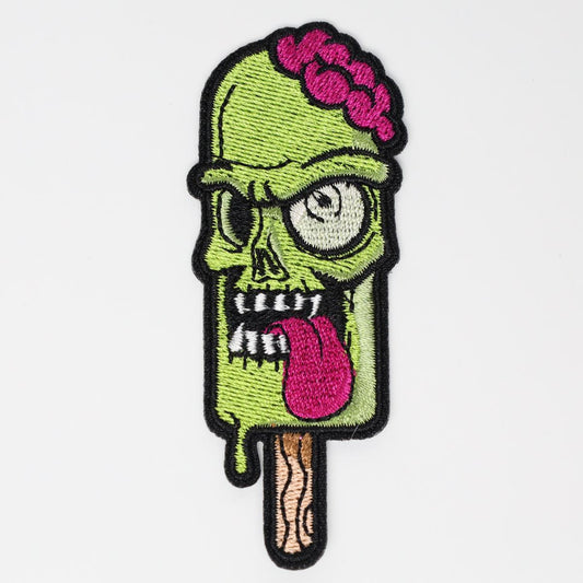 Zombie Popsicle Iron On Embroidered Patch